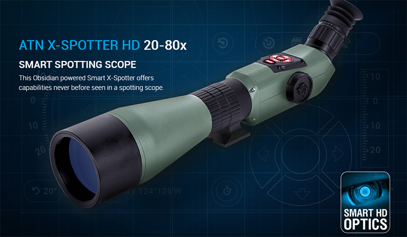美国ATN X-Spotter 20-80x日夜两用夜视仪 警用高清摄录取证